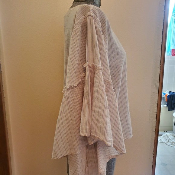 Light pink striped hippie shirt - Picture 4 of 5